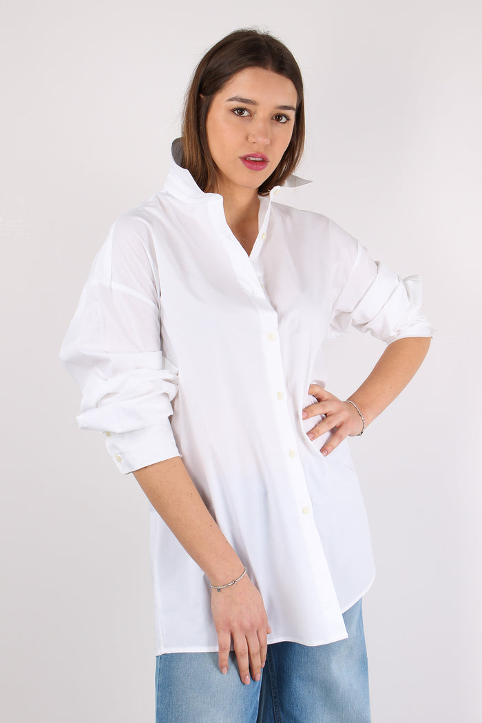 Camicia Aperta Dietro Bianco Ottico-5