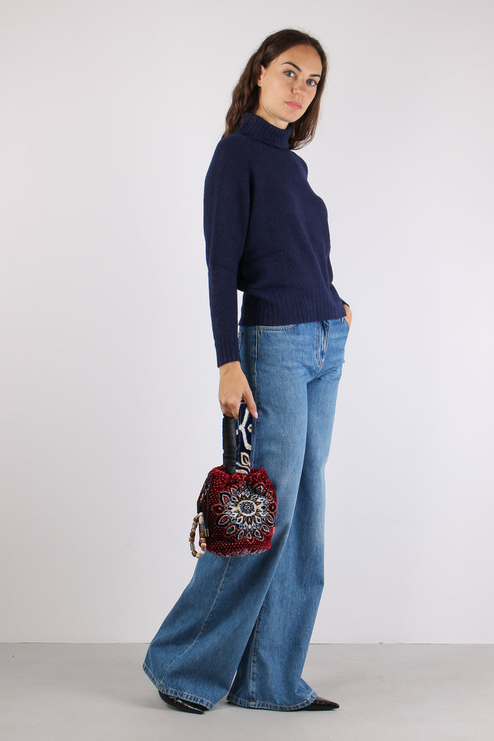 Collo Alto Viscosa Evening Blue-3