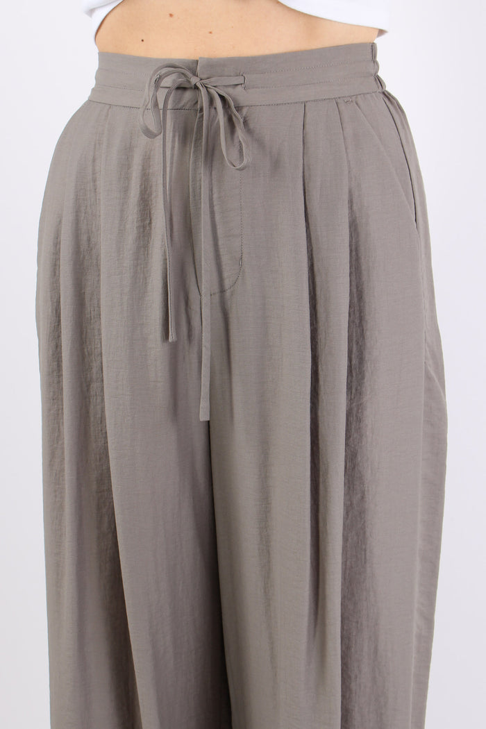 Pantalone Palazzo Elastico Grigio-7