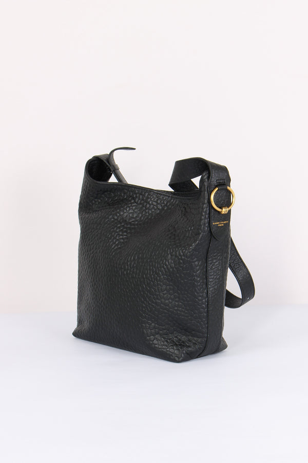 Carla Hobo Tracolla Pelle Martellata Nero-2