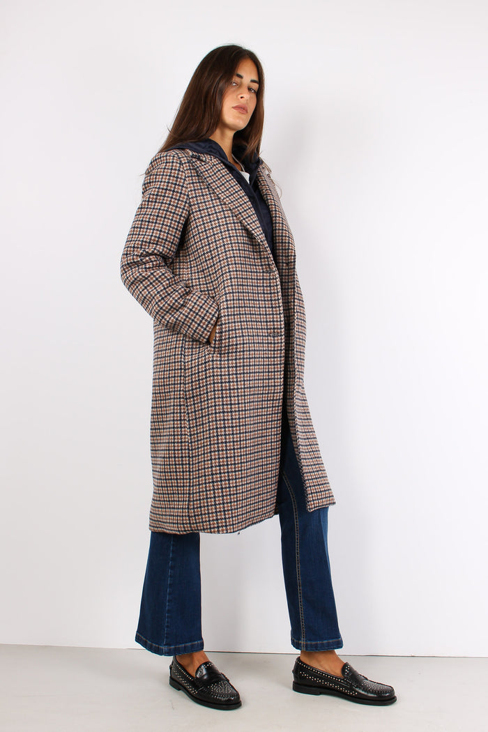 Didier Cappotto Pied De Poule Fango/blu-7