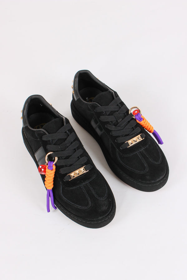 Sneakers Camoscio Borchie Black-2
