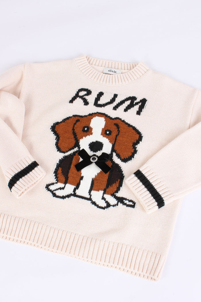 Pullover Ricamo Bassotto Marmo-4