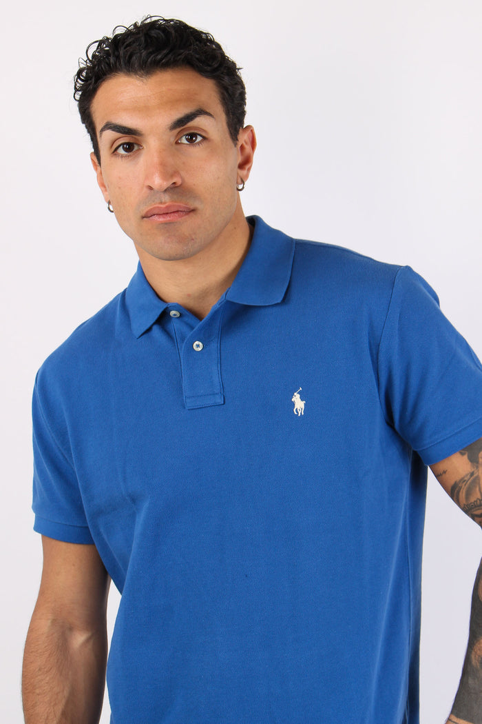 Polo Manica Corta Dusty Azure-7