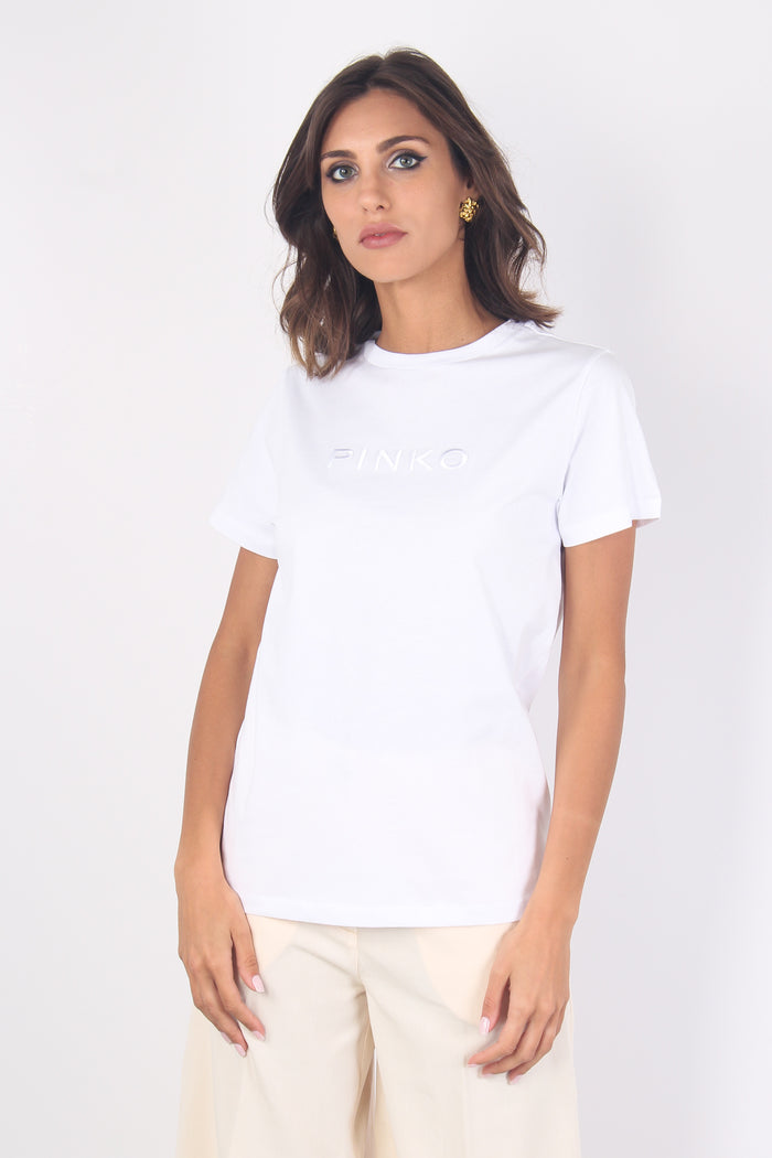 Start T-shirt Jersey Scritta Bianco-3