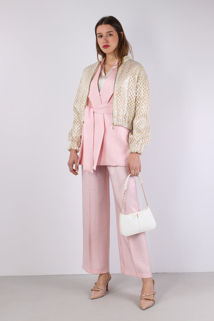 Gilet Tessuto Cangiante Rosa-5