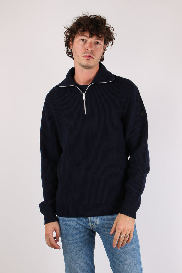 Mezza Zip Costa Inglese Navy Blue