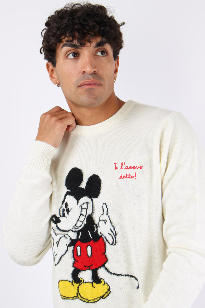 Girocollo Mickey Mouse Bianco-8