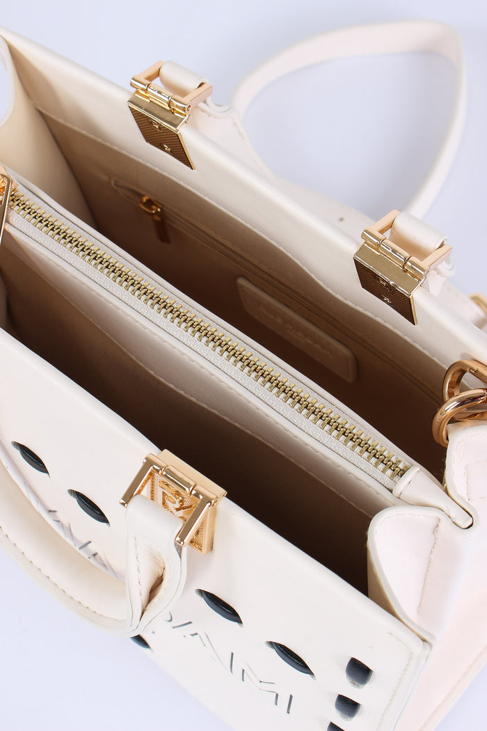 Shopping Mini Rigida Impunture Off White-4