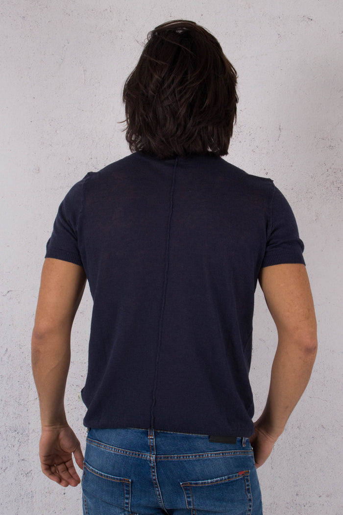 T-shirt Misto Lino Dark Blue-2