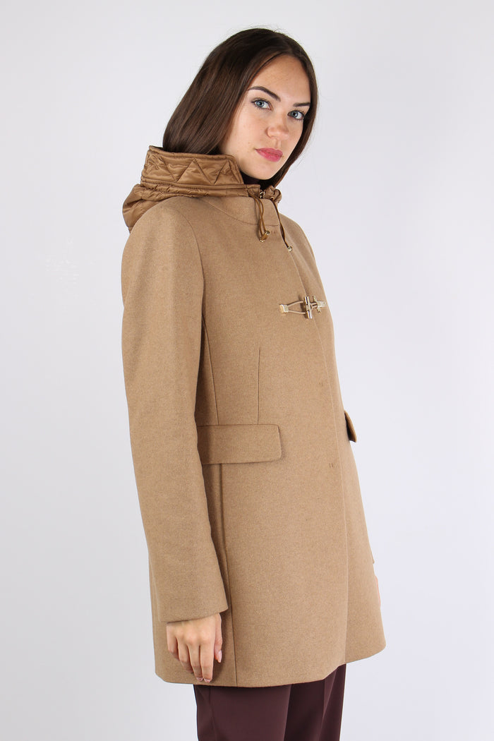 Cappotto Toggle Panno Cammello-7