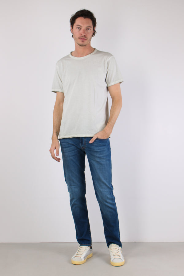 T-shirt Cotone Taglio Vivo Grey Faded-2