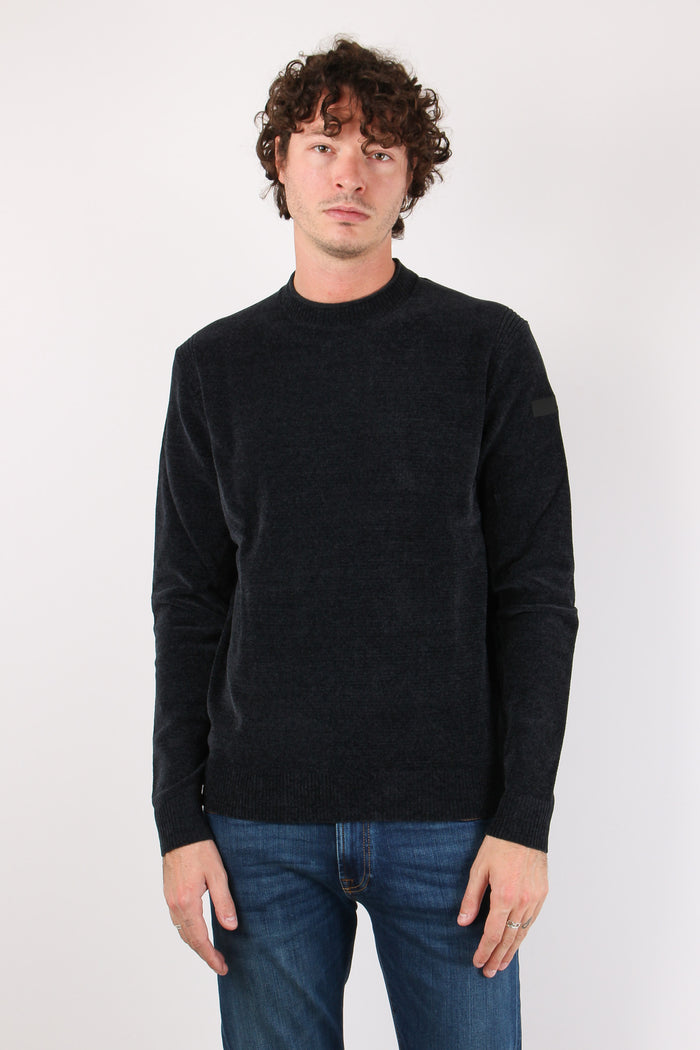 Girocollo Velluto Blue Black-3