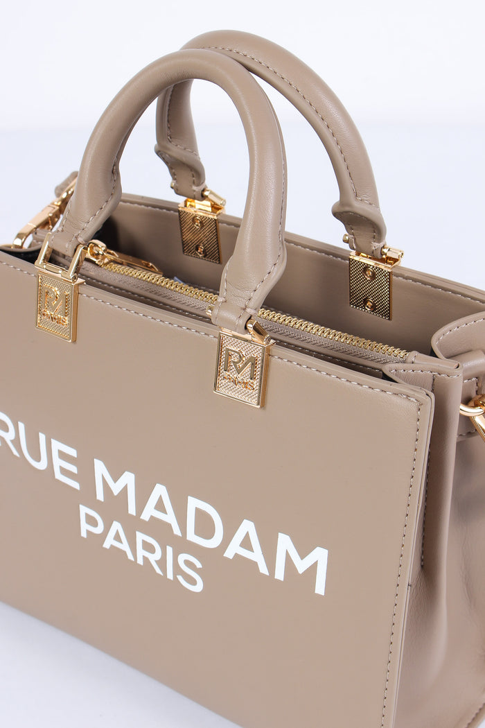 Shopping Mini Logo Taupe-5