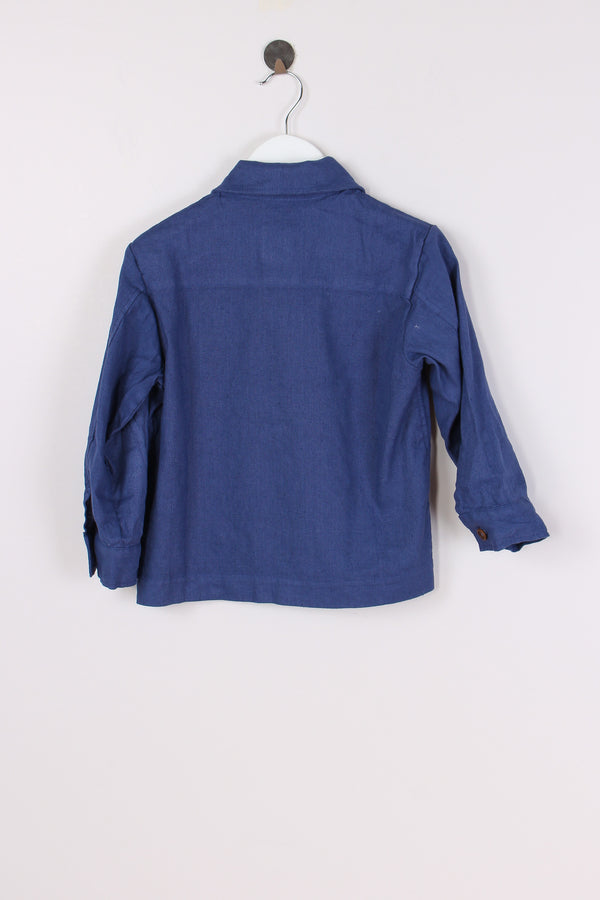 Camicia Lino Cotone Blu Royal-2