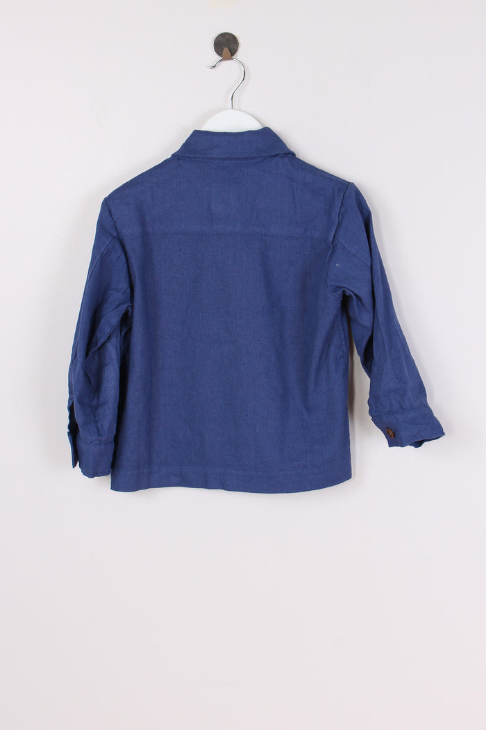 Camicia Lino Cotone Blu Royal-2