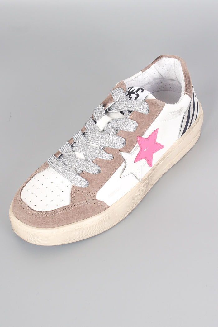 Sneaker New Star Zebra Bianco/fuxia-5