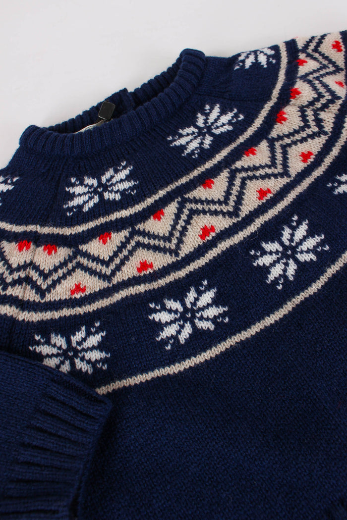 Pullover Fantasia Norvegese Blu/latte/beige-5