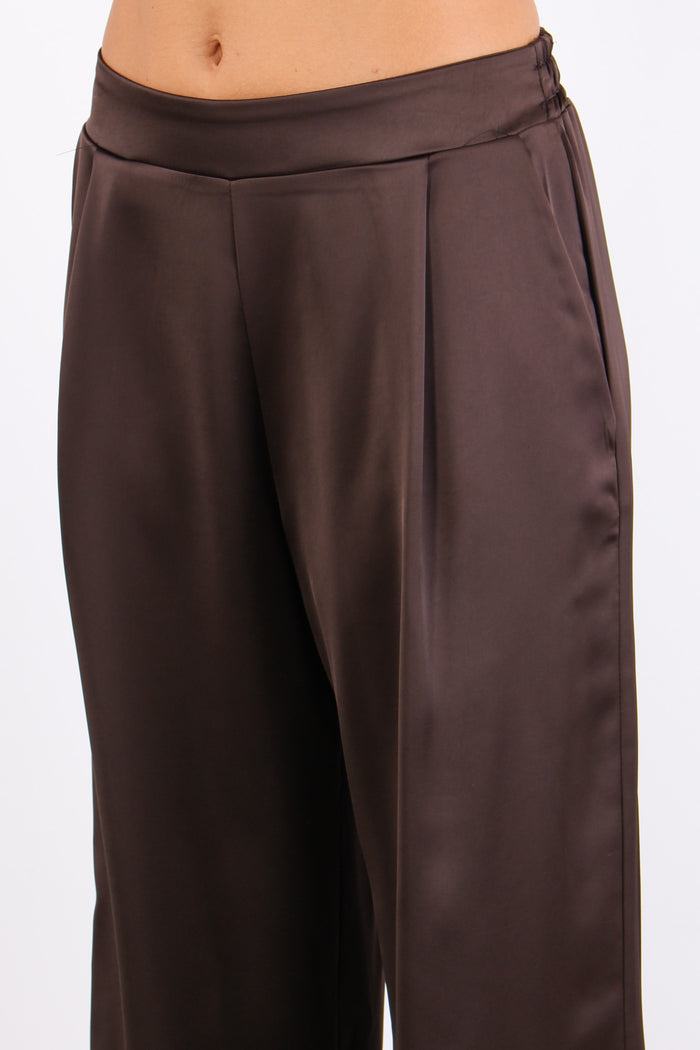Pantalone Effetto Raso Pences Moro-6