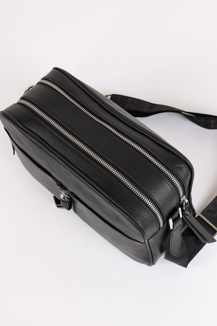 Alyssa Tracolla Doppia Zip Tas Black-4