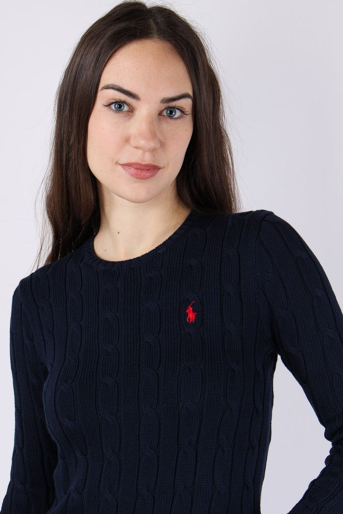 Pullover Girocollo Trecce Hunter Navy-7