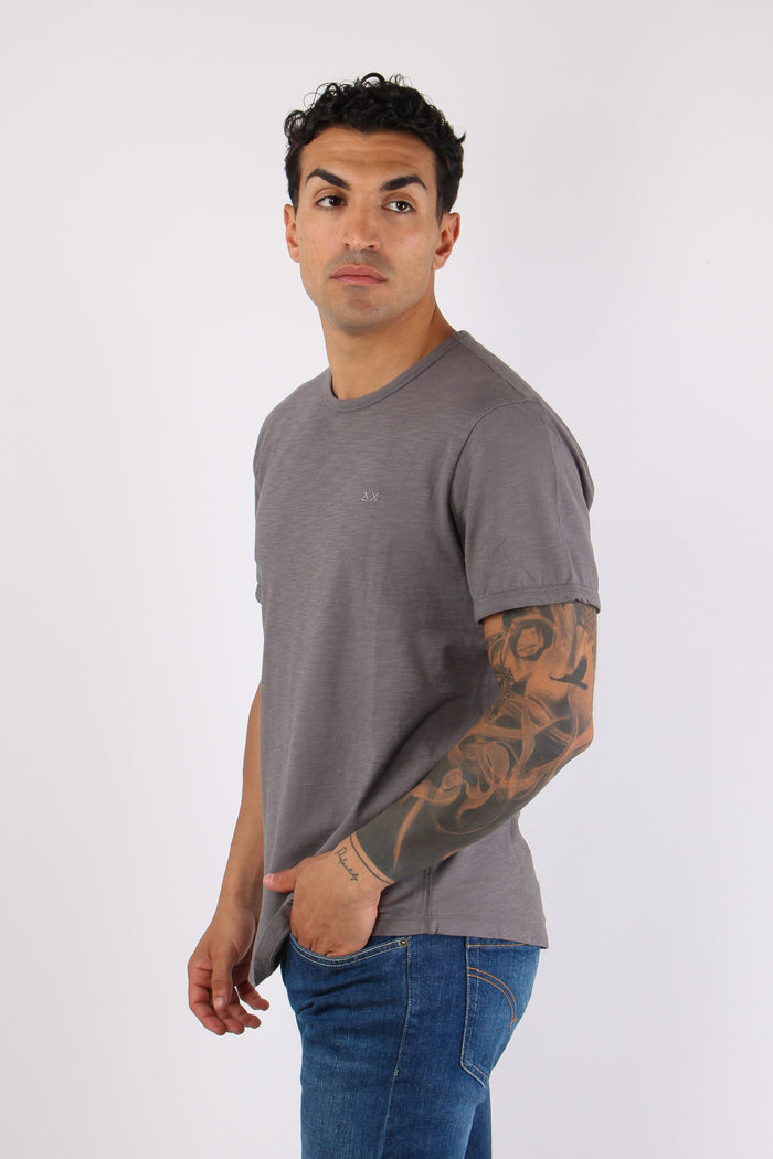 T-shirt Cotone Fiammato Inchiostro-6