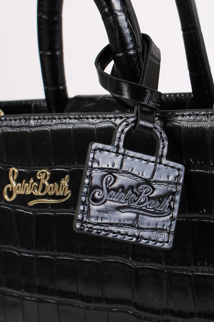 Shopping Stampa Croco Nero-8