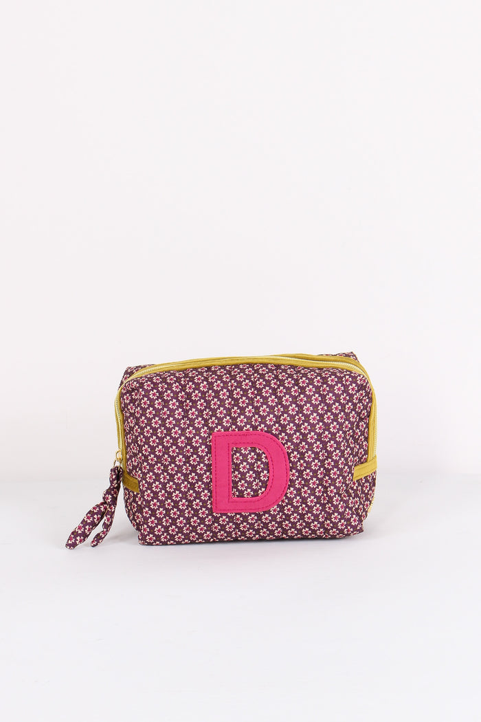Pochette Patch Lettera D Viola/ocra