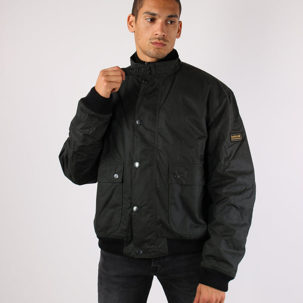 Bomber Fibbia Colletto Verde Scuro-2