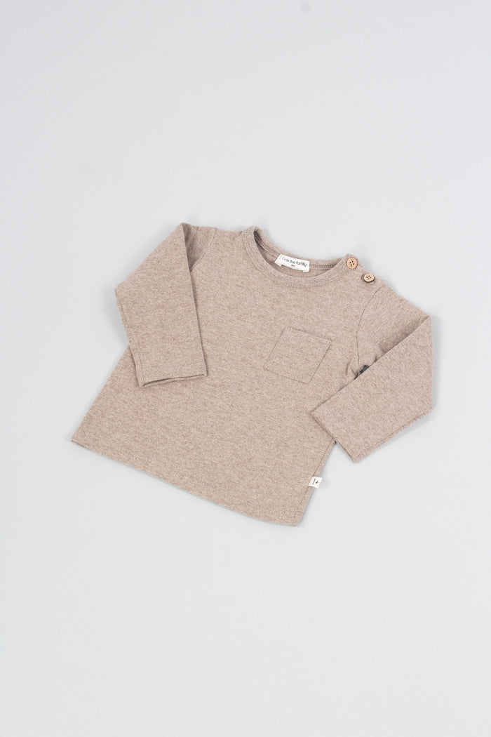 T-shirt Cotone Taupe-3