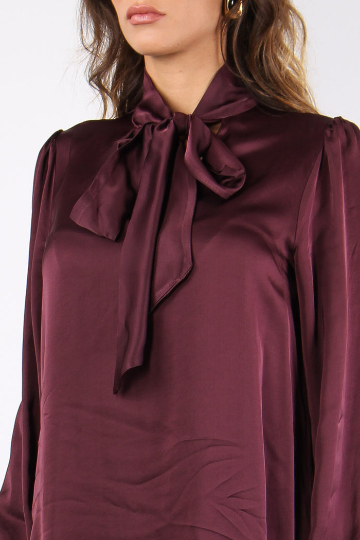 Abito Fiocco Viscosa Prugna-8