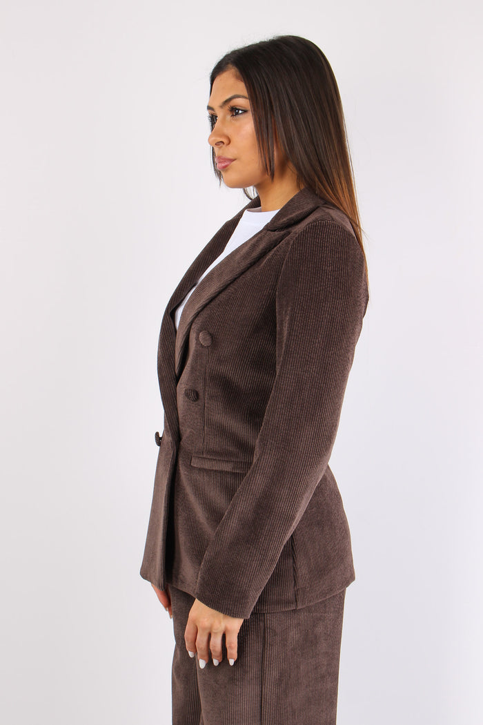 Giacca Doppiopetto Velluto Cos Moro-3