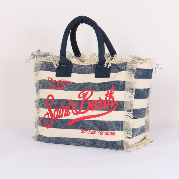Vanity Canvas Righe Blu/rosso-2