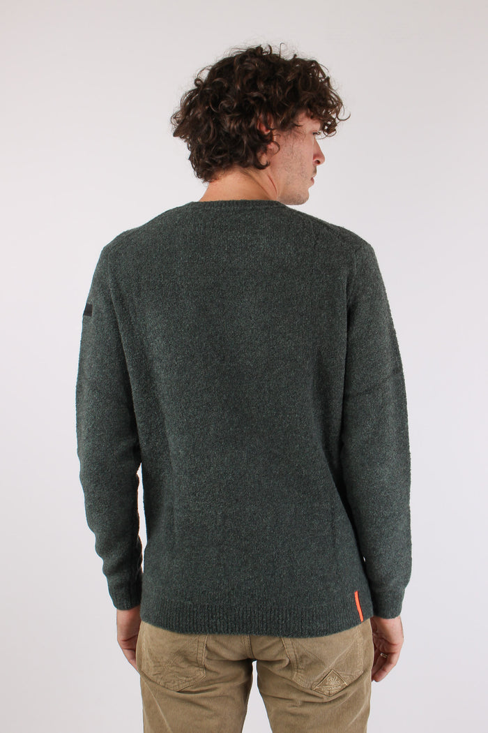 Girocollo Lana Boucle Forest Green-5