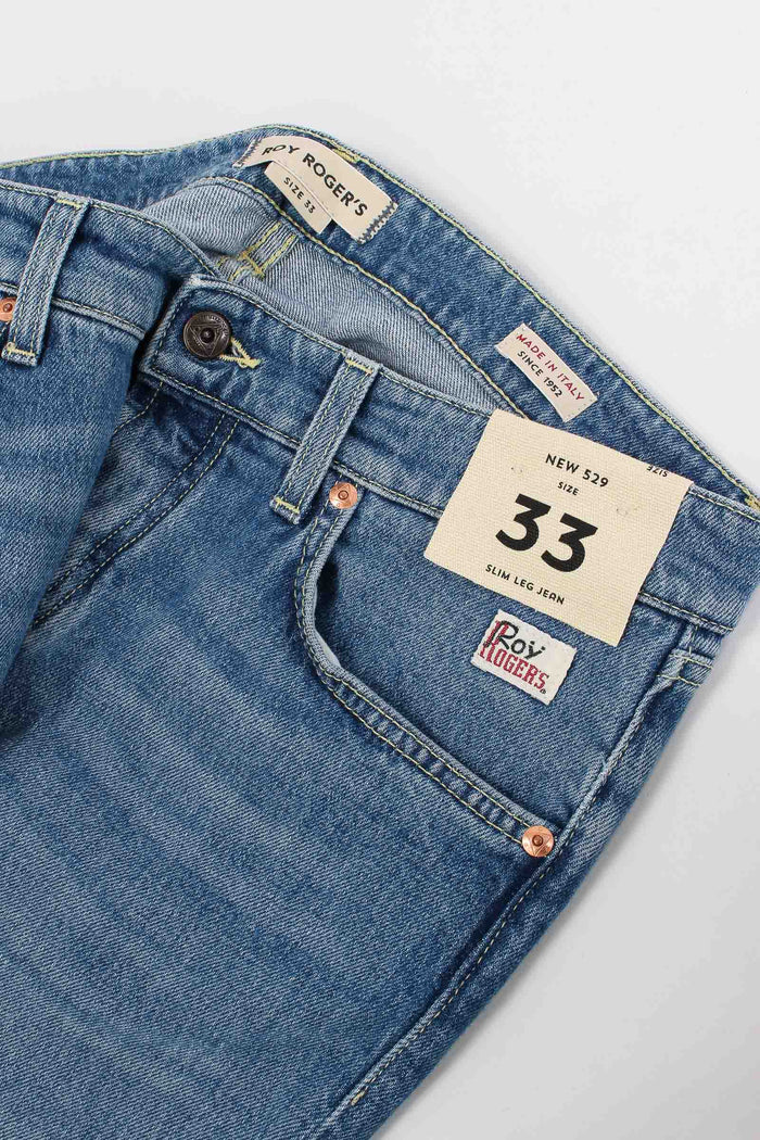 Denim Slim Fit Denim Chiaro-8