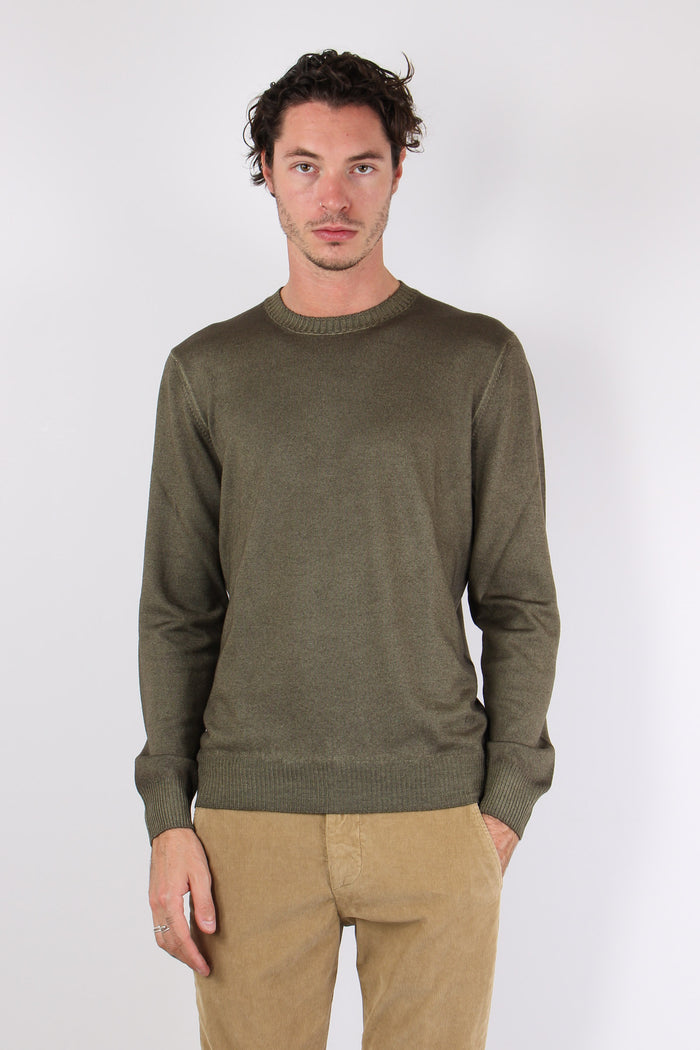 Maglia Lana Effetto Lavato Militare
