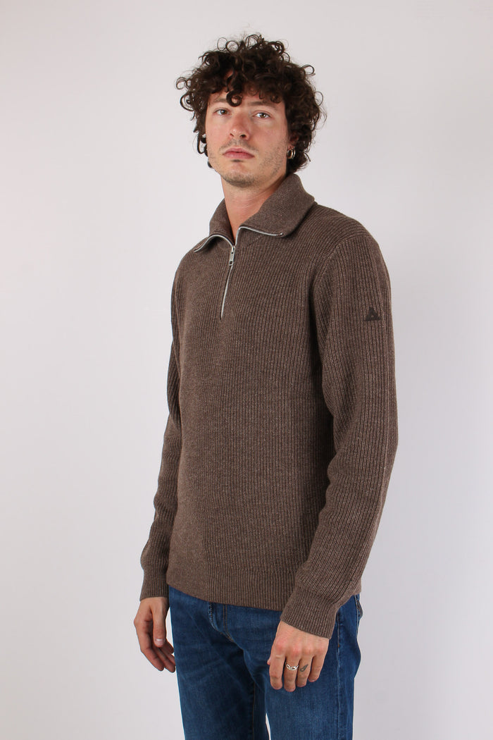 Mezza Zip Costa Inglese Tortora-3