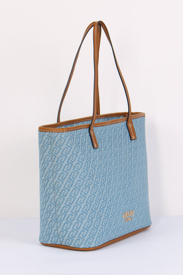 Shopping Grande Logo Allover Dusty Blue-2