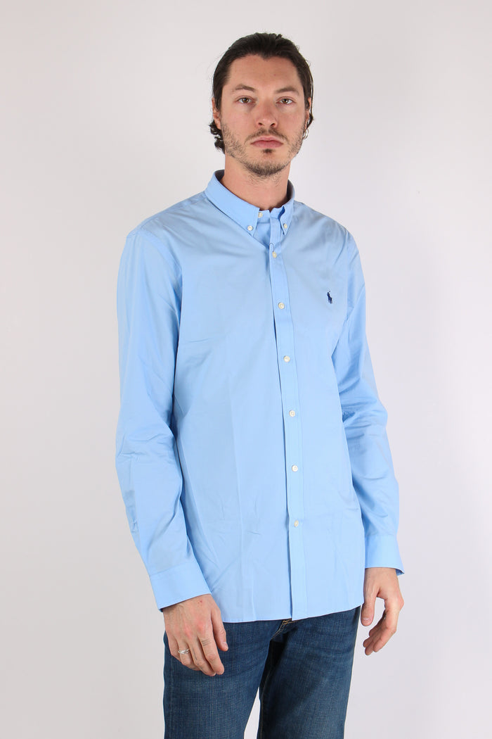 Camicia Slim Stretch Popeline Austin Blue-6