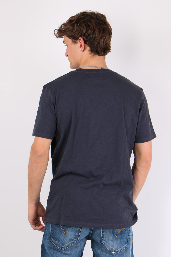 T-shirt Taschino Stampa Etnica Navy-3