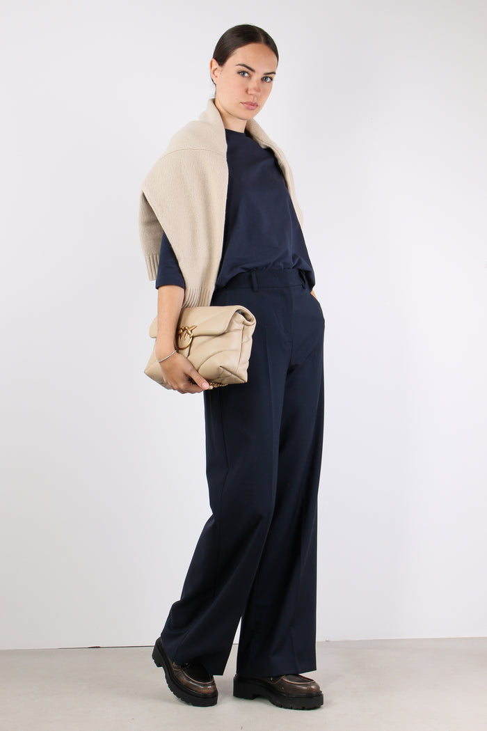 Visivo Pantalone Ampio Fresco Blu-6