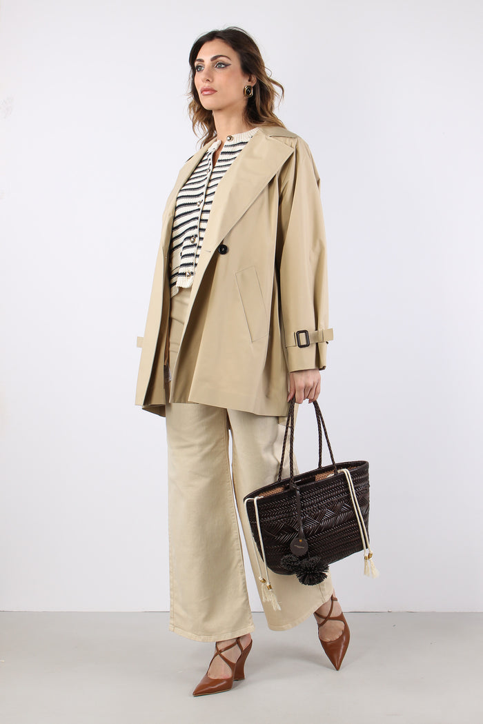 Wkdovatta Trench Medio Beige-5