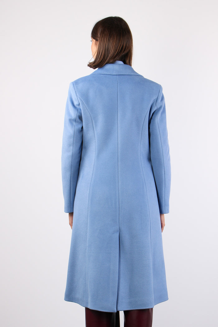 Cappotto Lungo Sfiancato Azzurro Polvere-4