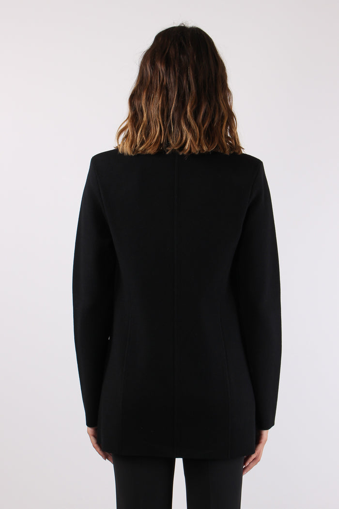 Maglia Scollo V Tricot Nero-5