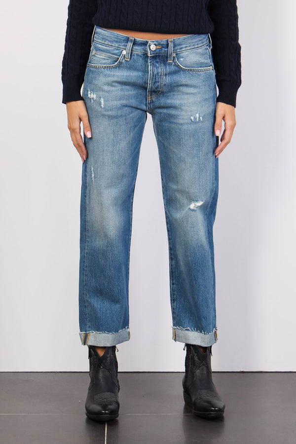 Denim Boyfriend Rotture Denim Medio-2