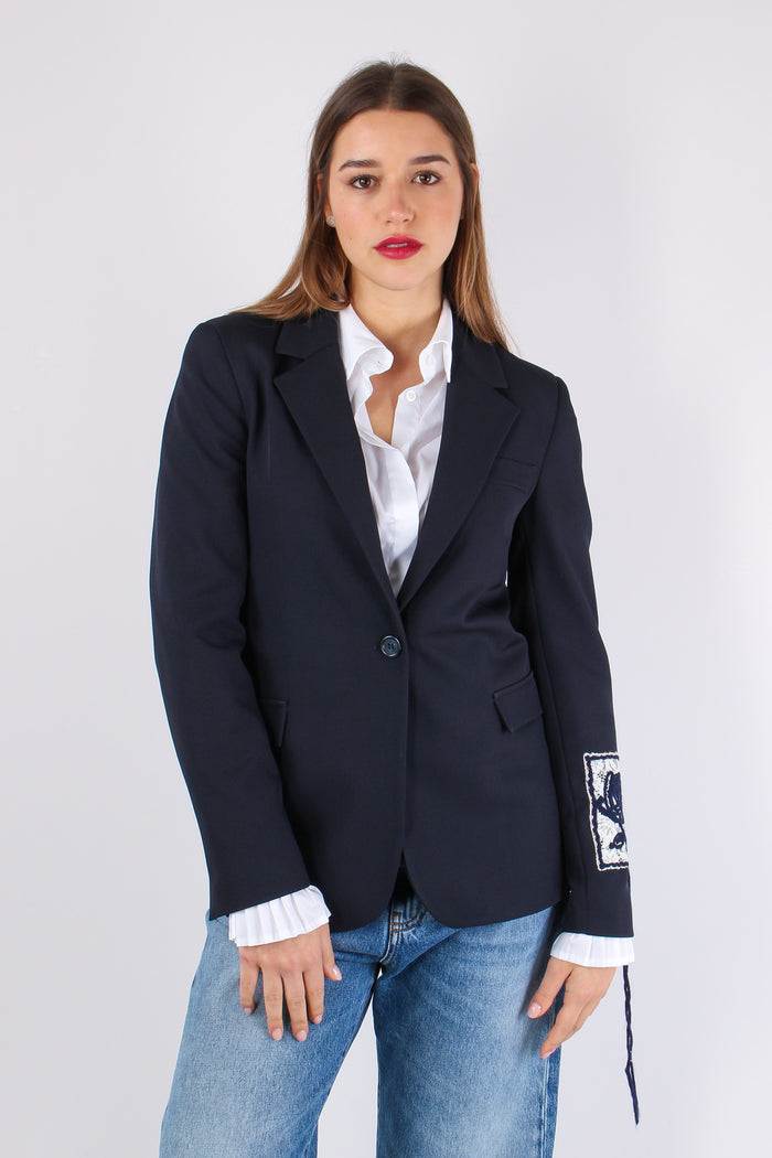 Giacca Patch Pizzo Blu-3
