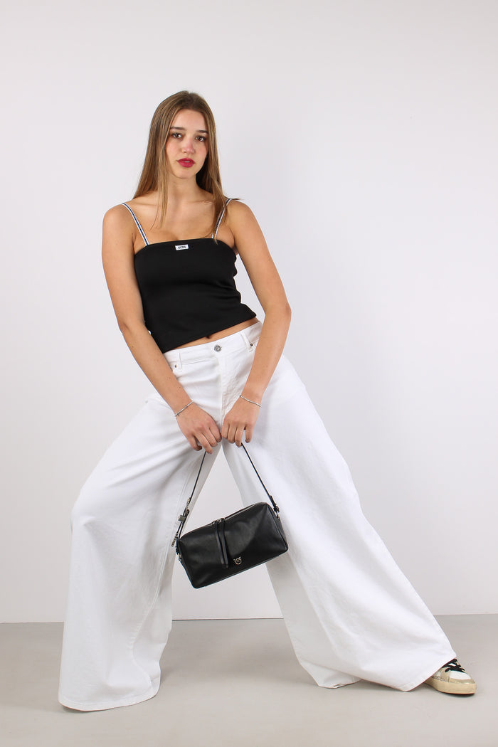Pantagonna Vita Bassa Denim Bianco-4