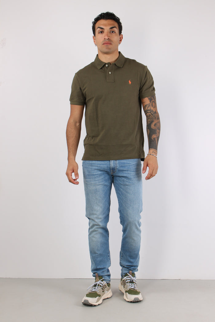 Polo Slim Fit Mesh Canopy Olive-5
