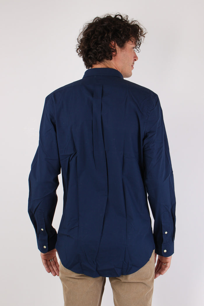Camicia Slim Popeline Newport Navy-5