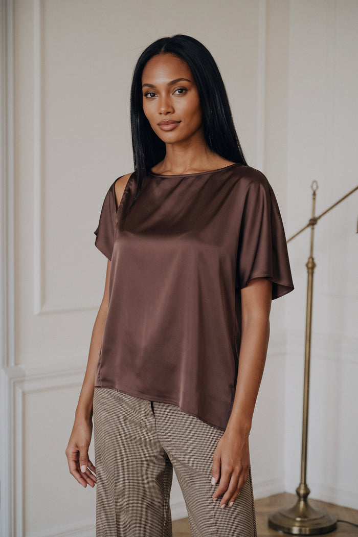 Blusa Oblo Spalla Moro